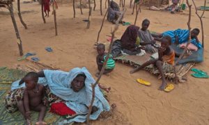 People who have fled fighting in Mali rest at the Banibangou refugee camp in Niger